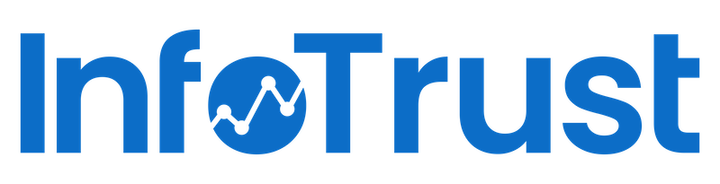 InfoTrust logo, blue